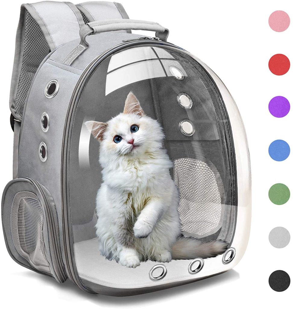 Henkelion Cat Backpack Carrier Bubble Bag, Small Dog Backpack Carrier for Small Dogs